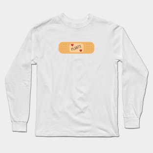 Plants patch, plant bandaid Long Sleeve T-Shirt